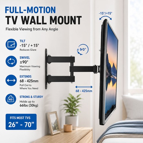 Lcd led corner wall bracket - wall,